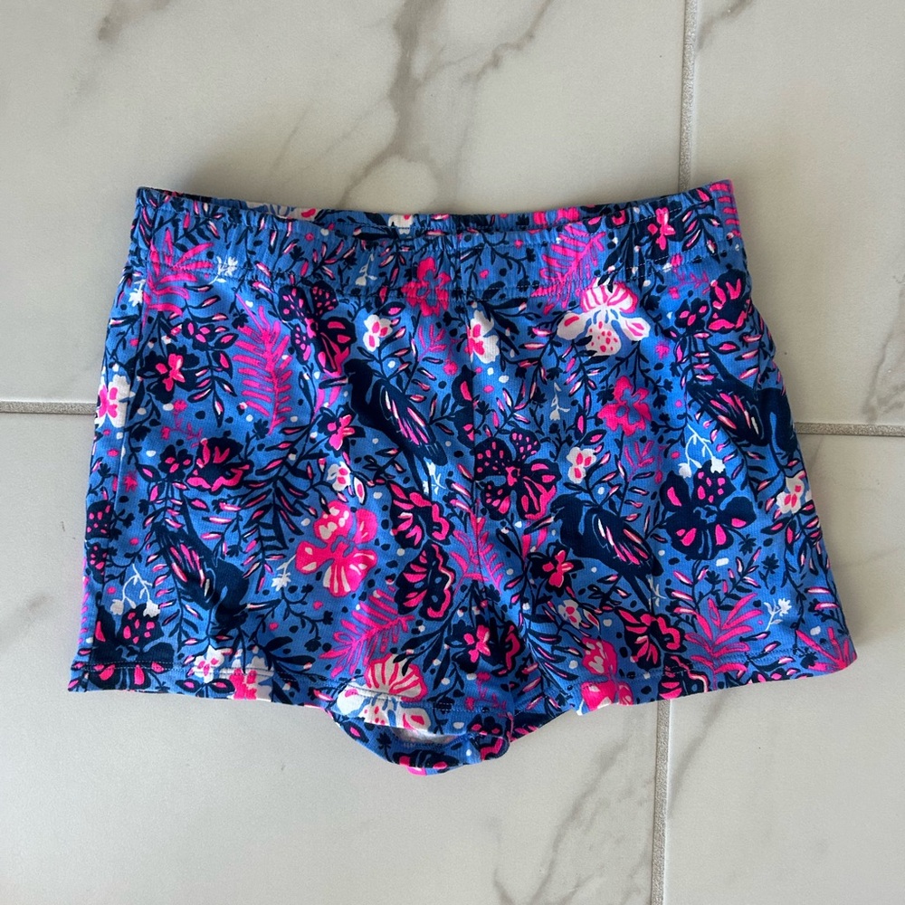 Lilly Pulitzer Blue and Pink Floral Kids Shorts